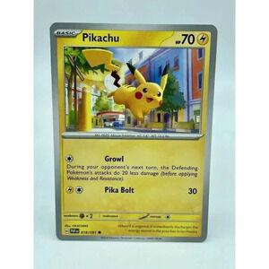 Pikachu‎ 018/091 Paldean Fates Set Non-Holo Pokemon TCG Mint Unplayed